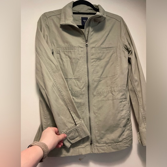 Gap Light Green Army Style Jacket Size Small - Picture 3 of 10